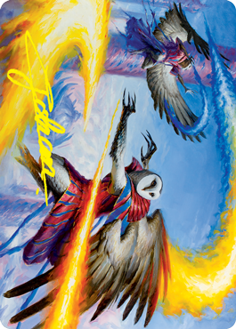 Tarjeta de arte Enseñar con el ejemplo (firma estampada en dorado) [Serie de arte de Strixhaven: Escuela de magos] 