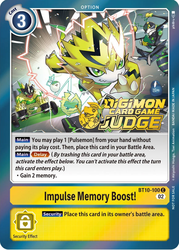 ¡Mejora de la memoria por impulso! [BT10-100] (Paquete de juez 3) [Promociones de encuentros de Xros] 