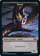 Snake // Zombie Double-Sided Token [Commander Collection: Black Tokens]-1