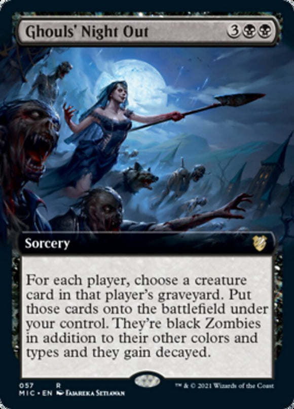 Noche de necrófagos (ilustración ampliada) [Innistrad: Midnight Hunt Commander] 
