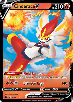 Cinderace V (018/072) [Espada y escudo: destinos brillantes] 