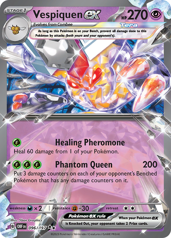Vespiquen ex (096/197) [Scarlet &amp; Violet: Llamas de obsidiana] 