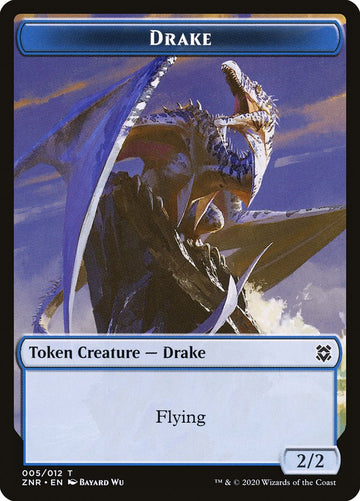 Copy // Drake Double-Sided Token [Zendikar Rising Tokens] - 0