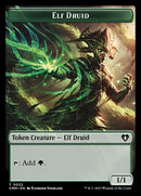 Eldrazi Spawn // Elf Druid Double-Sided Token [Commander Masters Tokens]-2