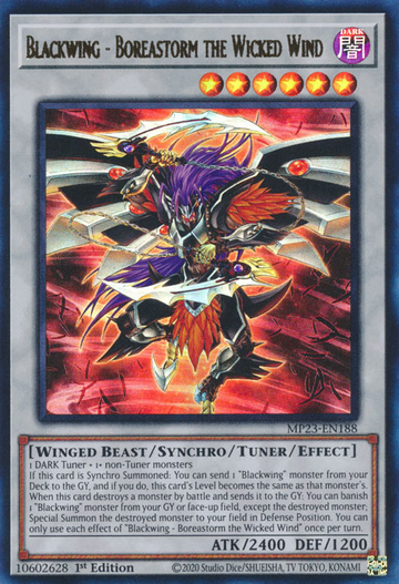 Blackwing - Boreastorm el Viento Malvado [MP23-EN188] Ultra Raro 