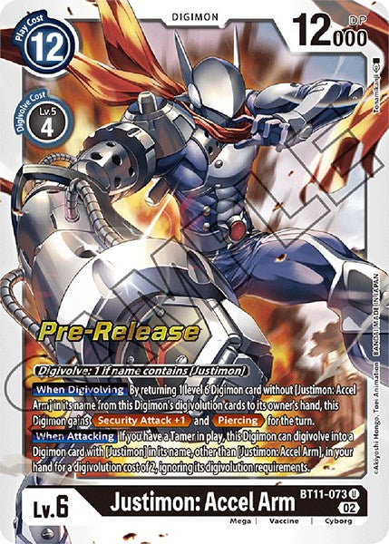 Justimon: Accel Arm [BT11-073] [Promociones previas al lanzamiento de la fase dimensional] 
