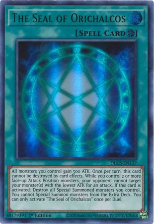 El Sello de Orichalcos (Verde) [DLCS-EN137] Ultra Raro 