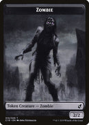 Ob Nixilis, Reignited Emblem // Zombie (010) Double-Sided Token [Commander 2019 Tokens]-2