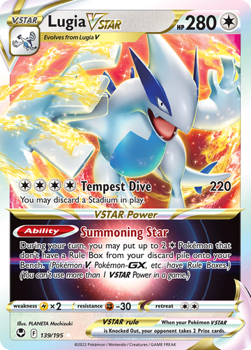 Lugia VSTAR (139/195) (Tarjeta gigante) [Espada y escudo: Tempestad de plata] 