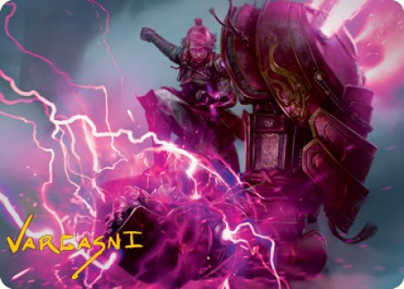 Tarjeta de arte con sobretensión (firma estampada en dorado) [Serie de arte Kamigawa: Neon Dynasty] 