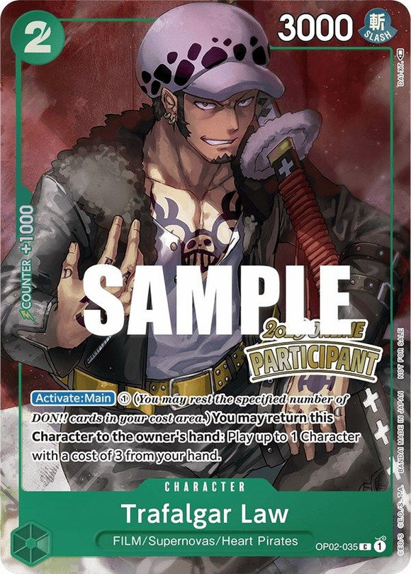 Trafalgar Law (Regional en línea 2023) [Participante] [Tarjetas de promoción de One Piece] 