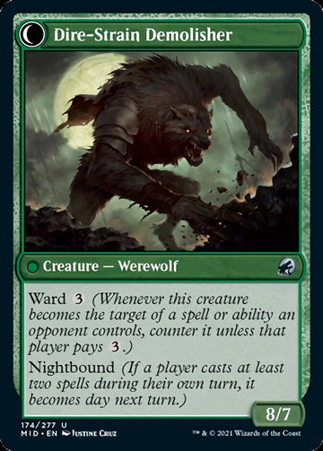 Burly Breaker // Dire-Strain Demolisher [Innistrad: Midnight Hunt] - 0