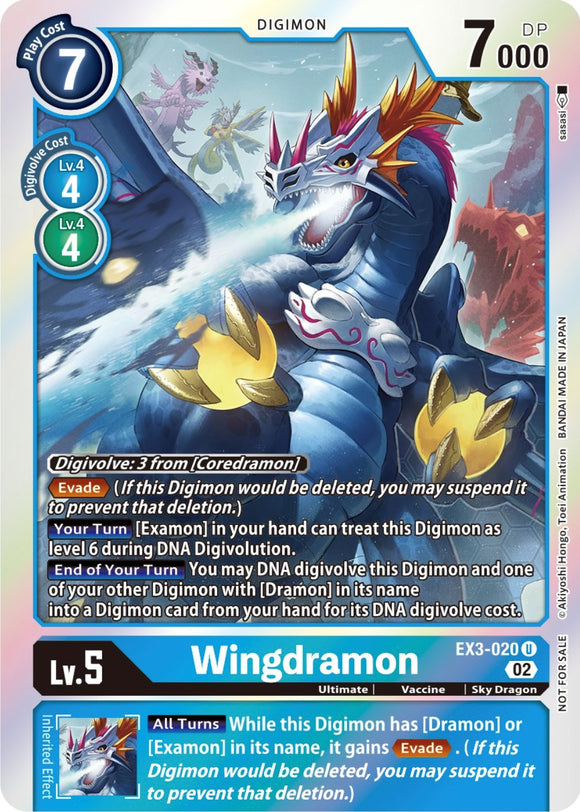 Wingdramon [EX3-020] (Arte alternativo) [Rugido dracónico] 