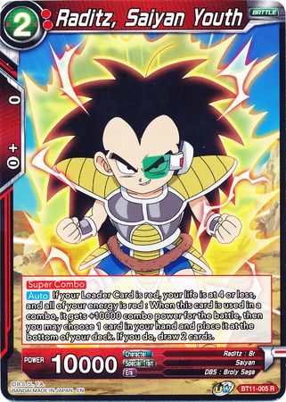 Raditz, joven saiyajin (BT11-005) [Línea de sangre bermellón] 