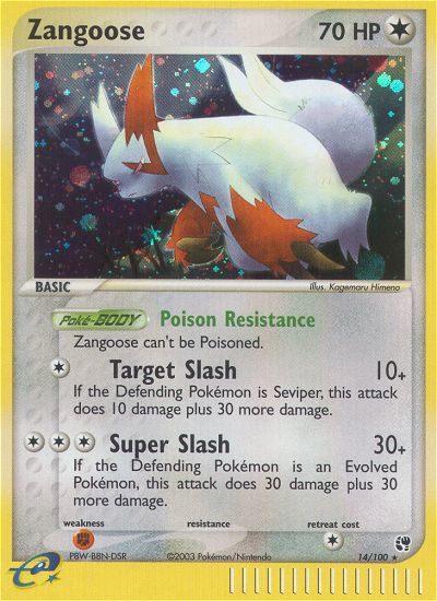 Zangoose (14/100) [EX: Tormenta de arena] 