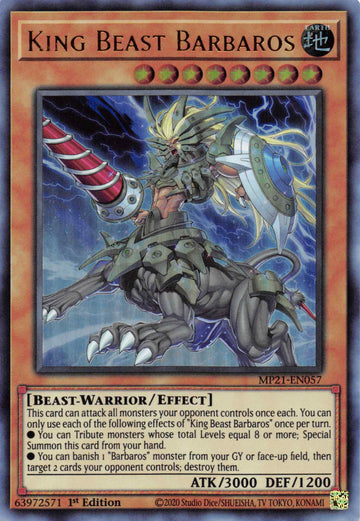 Rey Bestia Barbaros [MP21-EN057] Ultra Raro 