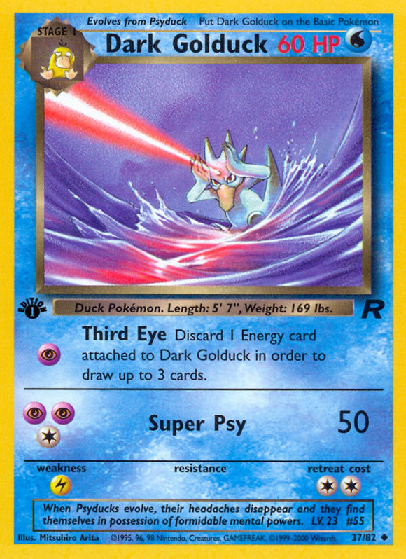 Golduck oscuro (37/82) [Equipo Rocket 1.ª edición] 