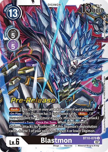 Blastmon [BT10-070] [Tarjetas de prelanzamiento de Encuentro de Xros] 