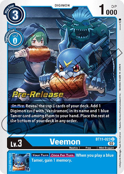 Veemon [BT11-023] [Promociones previas al lanzamiento de la fase dimensional] 