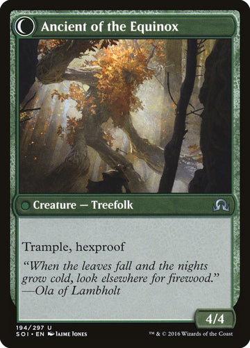 Autumnal Gloom // Ancient of the Equinox [Shadows over Innistrad] - 0