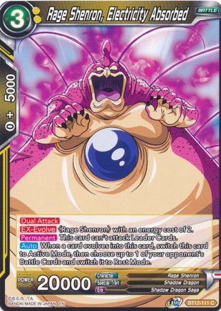 Furia Shenron, Electricidad absorbida (BT12-111) [Rejuvenecimiento vicioso] 