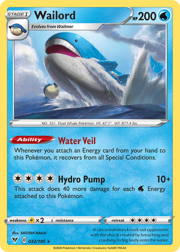 Wailord (032/185) [Espada y escudo: voltaje vívido] 