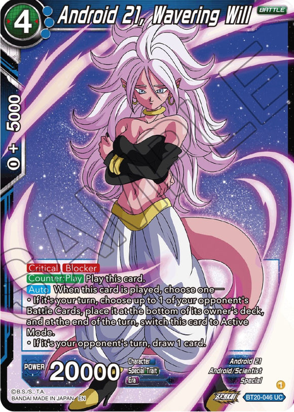 Androide 21, Voluntad vacilante (BT20-046) [Poder absorbido] 
