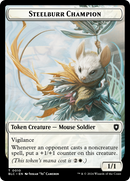 Steelburr Champion // Squid Double-Sided Token [Bloomburrow Commander Tokens]-1