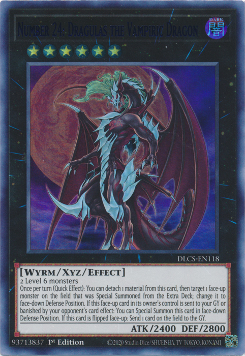 Número 24: Dragulas el Dragón Vampírico (Azul) [DLCS-EN118] Ultra Raro 