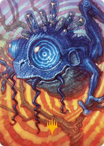 Tarjeta de arte de rana psíquica (símbolo de planeswalker estampado en dorado) [Serie de arte Modern Horizons 3] 