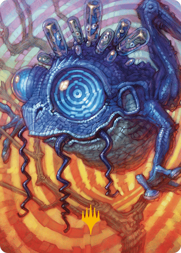 Tarjeta de arte de rana psíquica (símbolo de planeswalker estampado en dorado) [Serie de arte Modern Horizons 3] 