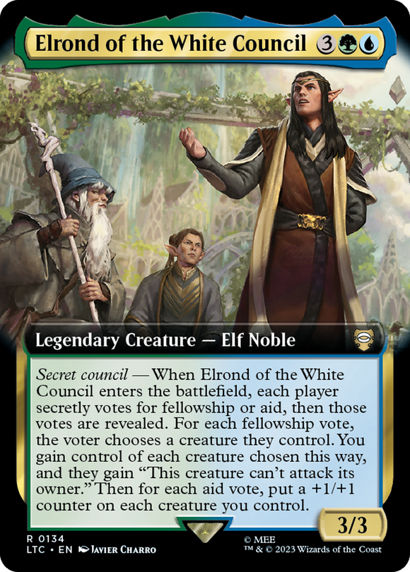 Elrond del Consejo Blanco (ilustración ampliada) [El Señor de los Anillos: Cuentos del Comandante de la Tierra Media] 