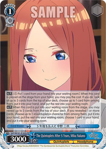 Las Quintillizas Después de 5 Años, Miku Nakano (Fondo) [La Película Por Excelencia de Las Quintillizas] 