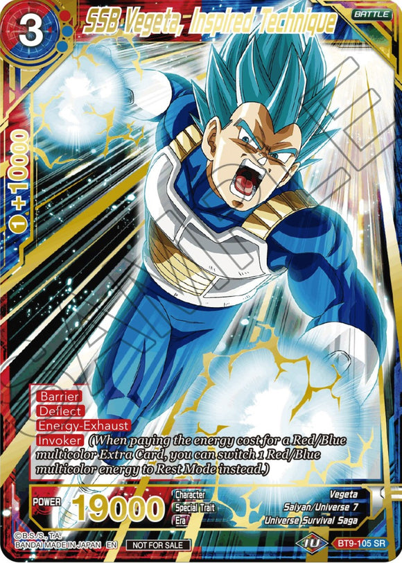 SSB Vegeta, Inspired Technique (Alt. Art Card Set 2023 Vol. 2) (BT9-105) [Tarjetas de promoción de torneos] 