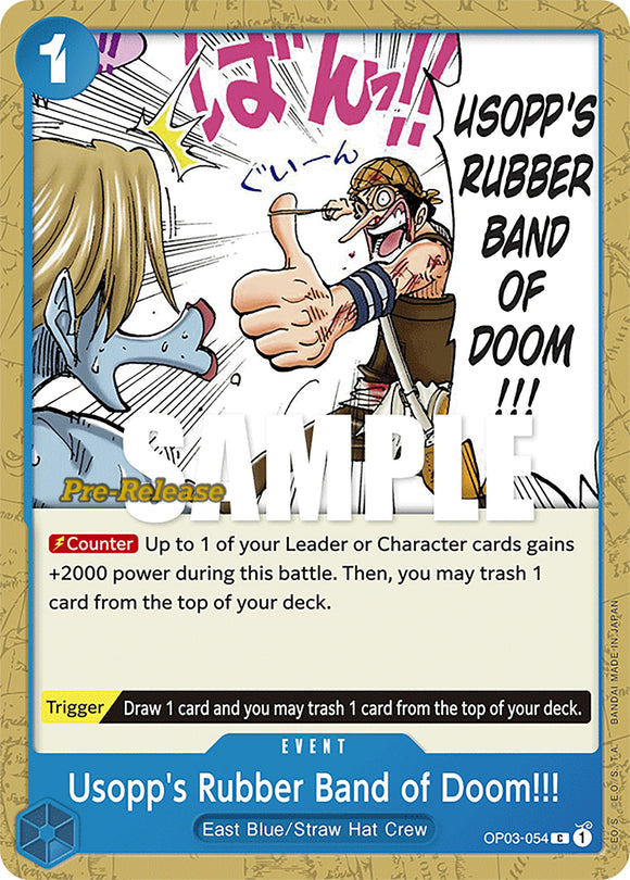 ¡¡¡La banda elástica de la perdición de Usopp!!! [Tarjetas de prelanzamiento de Pilares de la fuerza] 