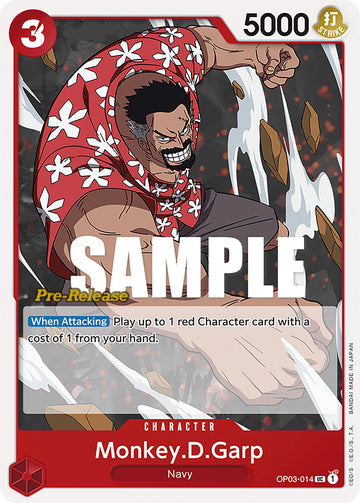 Monkey.D.Garp [Tarjetas de prelanzamiento de Pilares de la fuerza] 