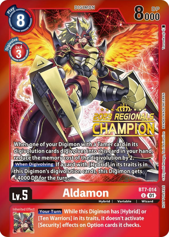 Aldamon [BT7-014] (Campeón Regional 2023) [Promociones de Next Adventure] 