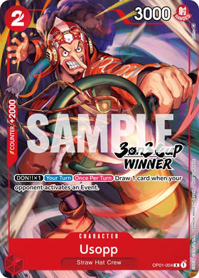 Usopp (Copa 3 contra 3) [Ganador] [Tarjetas de promoción de One Piece] 