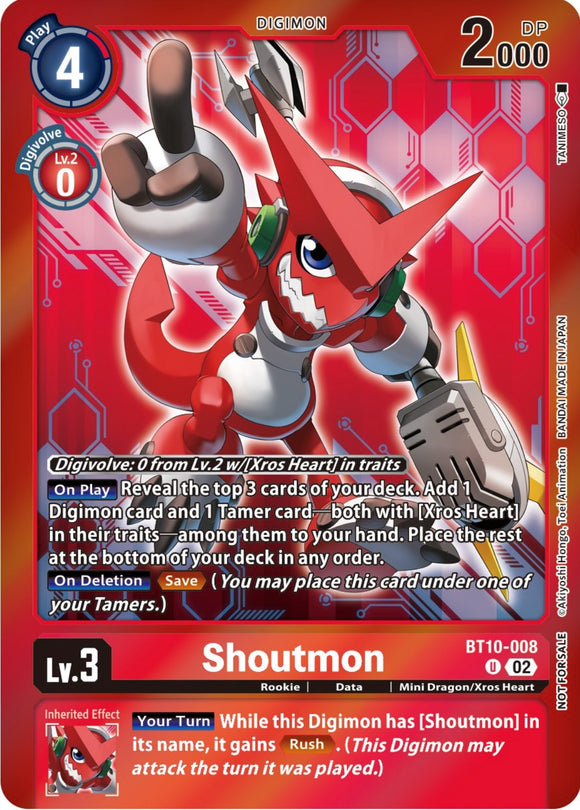 Shoutmon [BT10-008] (Paquete de evento 5) [Promociones de encuentros de Xros] 