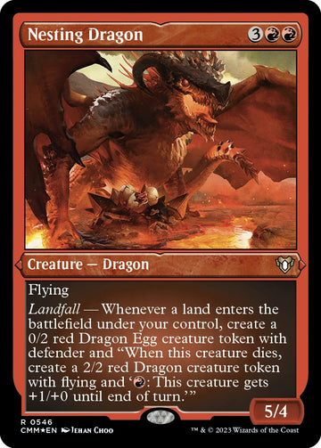 Dragón anidando (grabado en lámina) [Commander Masters] 