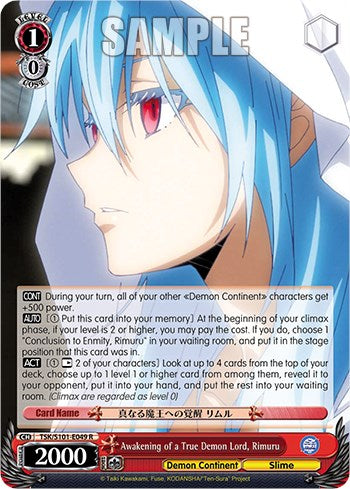 El despertar de un verdadero señor demonio, Rimuru [Aquella vez que me reencarné en un slime, vol. 3] 