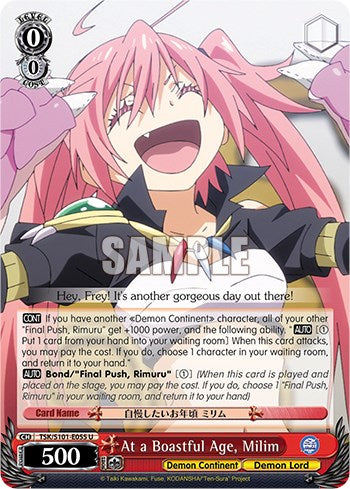 A una edad presumida, Milim [Esa vez que me reencarné en un Slime Vol.3] 