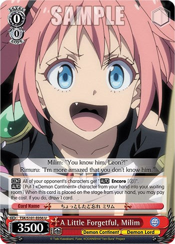 Un poco olvidadizo, Milim [Esa vez que me reencarné en un Slime Vol.3] 