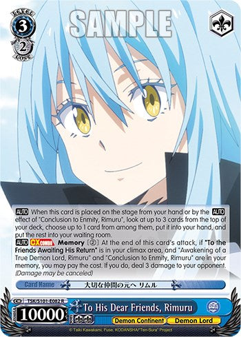 A sus queridos amigos, Rimuru [Aquella vez que me reencarné en un slime, vol. 3] 