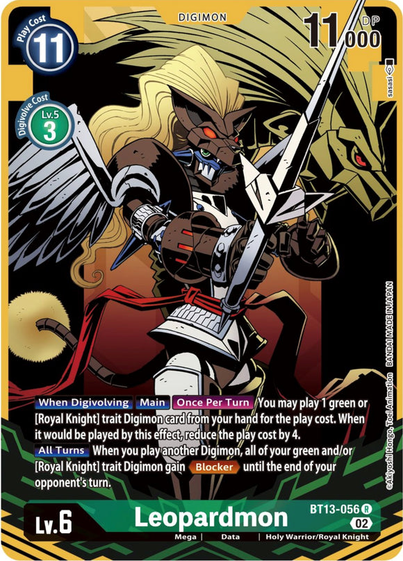 Leopardmon [BT13-056] (Arte alternativo) [Refuerzo de Versus Royal Knights] 