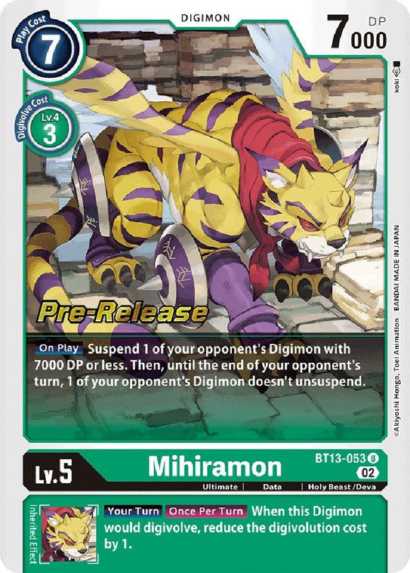 Mihiramon [BT13-053] [Tarjetas de prelanzamiento de Versus Royal Knights] 