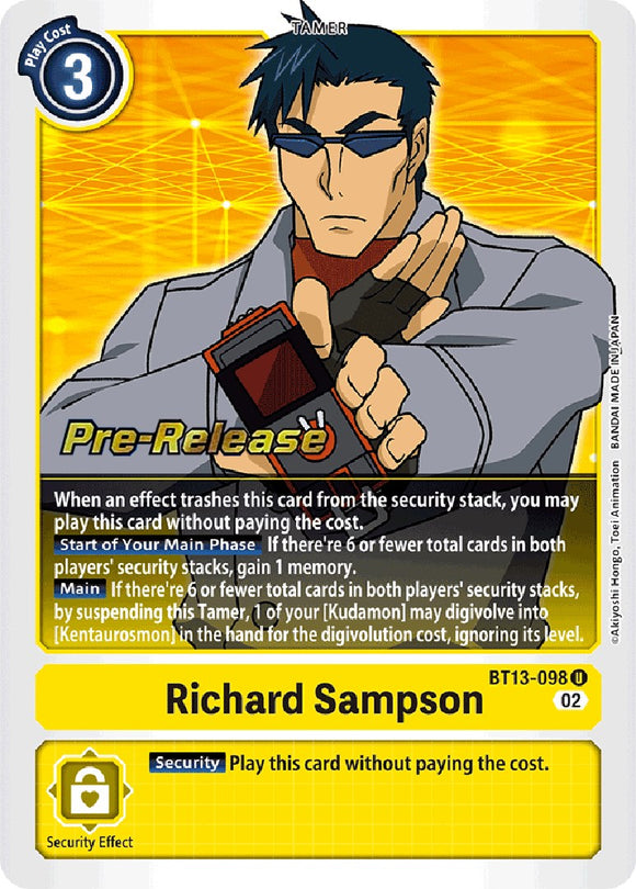 Richard Sampson [BT13-098] [Tarjetas de prelanzamiento de Versus Royal Knights] 