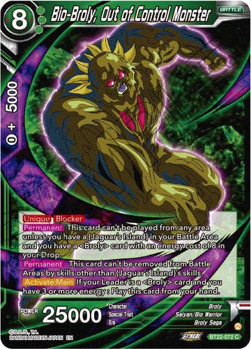 Bio-Broly, monstruo fuera de control (BT22-072) [Golpe crítico] 