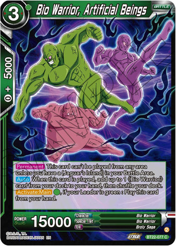 Bio Warrior, Seres artificiales (BT22-077) [Golpe crítico] 