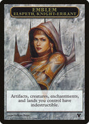 Emblem - Elspeth, Knight-Errant // Soldier Double-Sided Token [Modern Event Deck 2014 Tokens]-2